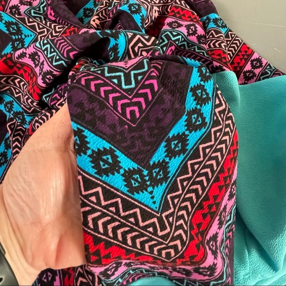 LULAROE Simply Comfortable Amelia Midi Skater Mixed Print Dress w Back Zipper XS - Picture 15 of 16